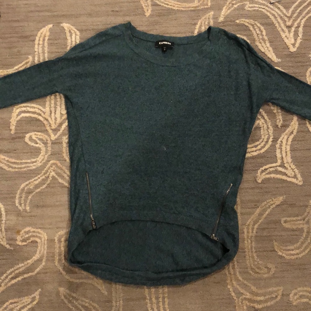Express extra small shirt with zippers
